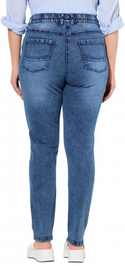 Ulla Popken Vintage Wash Stretch Fit Jeans Blue Denim - Kavbojke & Hlače v Velikih Številkah – Plus Size - 