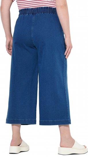 Ulla Popken Denim Culottes Blue - Kavbojke & Hlače v Velikih Številkah – Plus Size - 