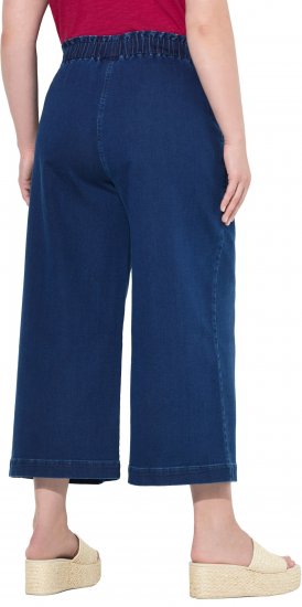 Ulla Popken Denim Culottes Denim Blue - Kavbojke & Hlače v Velikih Številkah – Plus Size - 