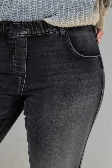 Ulla Popken Vintage Wash Jeggings Black - Pajkice - Pajkice v velikih velikostih