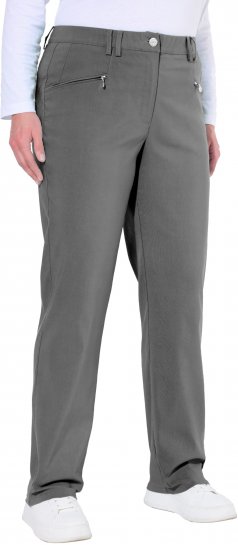 Ulla Popken Thermal Stretch Fit Mony Pants Graphite Grey - Kavbojke & Hlače v Velikih Številkah – Plus Size - 