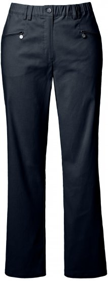 Ulla Popken Thermal Stretch Fit Mony Pants Navy Blue - Kavbojke & Hlače v Velikih Številkah – Plus Size - 