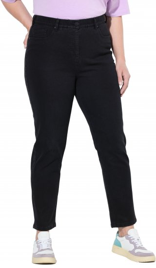 Ulla Popken Stretch Fit Mom Jeans Black - Kavbojke & Hlače v Velikih Številkah – Plus Size - 