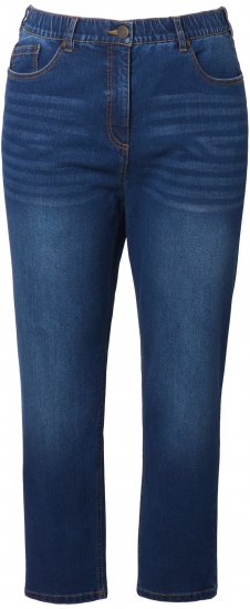 Ulla Popken Stretch Fit Mom Jeans Blue Denim - Kavbojke & Hlače v Velikih Številkah – Plus Size - 