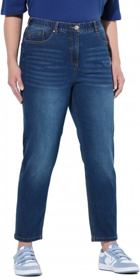Ulla Popken Stretch Fit Mom Jeans Blue Denim - Kavbojke & Hlače v Velikih Številkah – Plus Size - 