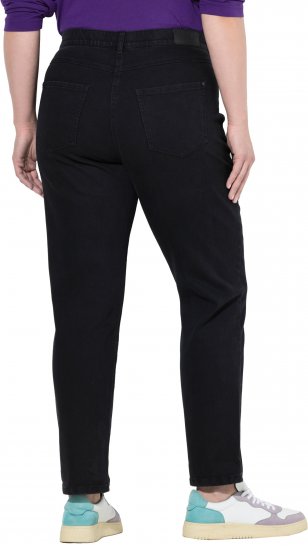 Ulla Popken Stretch Fit Boyfriend Jeans Black - Kavbojke & Hlače v Velikih Številkah – Plus Size - 