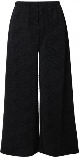 Ulla Popken Wide Leg Elastic Waist Glitter Pants Black - Kavbojke & Hlače v Velikih Številkah – Plus Size - 