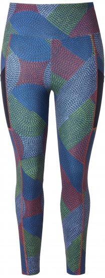 Ulla Popken Quick Drying Stitch Print Performance Leggings Grey - Kavbojke & Hlače v Velikih Številkah – Plus Size - 