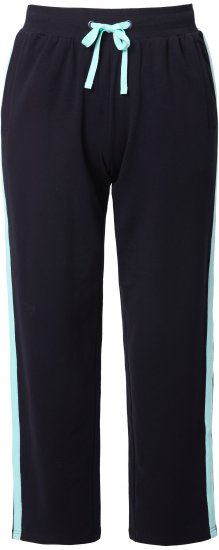 Ulla Popken Side Stripe Elastic Waist Joggers Black - Kavbojke & Hlače v Velikih Številkah – Plus Size - 