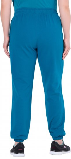 Ulla Popken Contrast Piping Joggers Blue - Kavbojke & Hlače v Velikih Številkah – Plus Size - 
