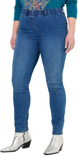 Ulla Popken Denim Jeggings Blue Denim - Kavbojke & Hlače v Velikih Številkah – Plus Size - 