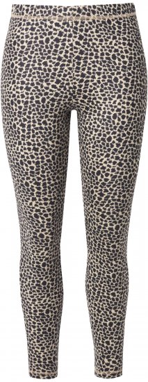Ulla Popken Leopard Print Ski Leggings Black - Kavbojke & Hlače v Velikih Številkah – Plus Size - 