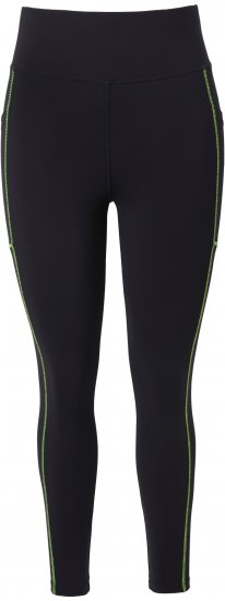 Ulla Popken Neon Seam Quick Drying Performance Leggings Black - Kavbojke & Hlače v Velikih Številkah – Plus Size - 