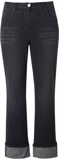 Ulla Popken Rhinestone Studded Jeans Grey - Kavbojke & Hlače v Velikih Številkah – Plus Size - 