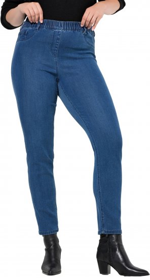Ulla Popken Denim Five Pocket Jeggings Blue Denim - Kavbojke & Hlače v Velikih Številkah – Plus Size - 