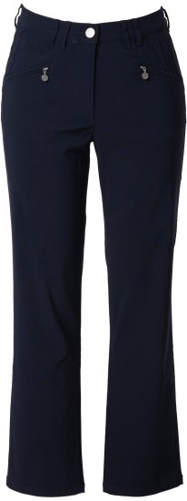 Ulla Popken Bengaline Elastic Waist Pants Navy - Kavbojke & Hlače v Velikih Številkah – Plus Size - 