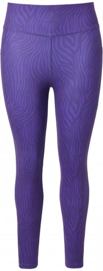 Ulla Popken Neon Zebra Print Performance Leggings Purple - Kavbojke & Hlače v Velikih Številkah – Plus Size - 