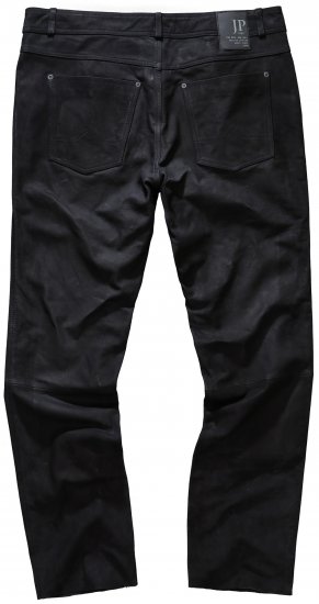 JP1880 Leather Pants Regular Fit Buffalo Nubuck Black - Kavbojke & hlače - Moške Kavbojke in Hlače za Močnejše Postave