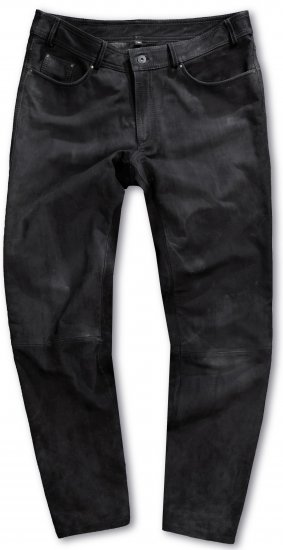JP1880 Leather Pants Regular Fit Buffalo Nubuck Dark Brown - Kavbojke & hlače - Moške Kavbojke in Hlače za Močnejše Postave