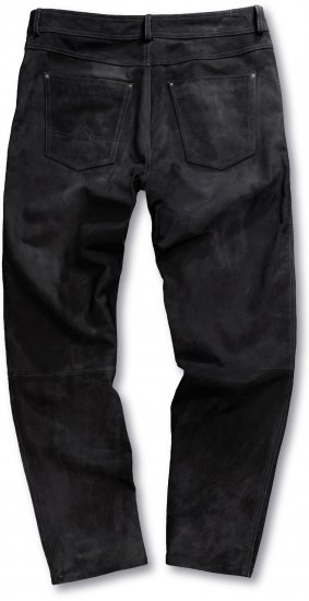JP1880 Leather Pants Regular Fit Buffalo Nubuck Dark Brown - Kavbojke & hlače - Moške Kavbojke in Hlače za Močnejše Postave