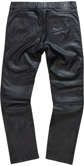JP1880 Leather Pants Regular Fit Finest Lamb Nappa Black - Kavbojke & hlače - Moške Kavbojke in Hlače za Močnejše Postave