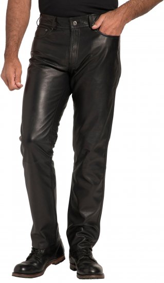 JP1880 Leather Pants Regular Fit Finest Lamb Nappa Black - Kavbojke & hlače - Moške Kavbojke in Hlače za Močnejše Postave