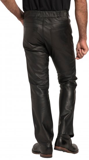 JP1880 Leather Pants Regular Fit Finest Lamb Nappa Black - Kavbojke & hlače - Moške Kavbojke in Hlače za Močnejše Postave