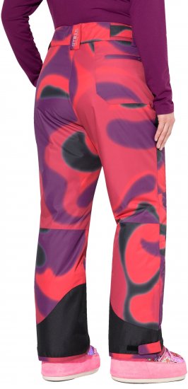 Ulla Popken Hyprar Ski Pants Waterproof Velcro Closure Shaped Knees Berry Pink - Kavbojke & Hlače v Velikih Številkah – Plus Size - 
