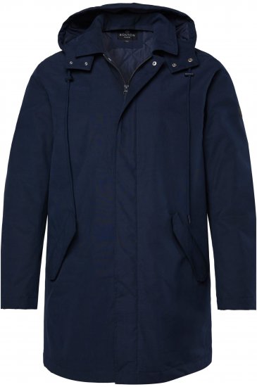 Boston Park 844403 Parka with Hood Navy - Jakne - Moške bunde za Močnejše Postave
