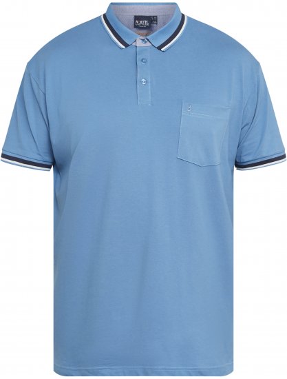 North Latitude 61128 Superflex Piké Polo Majica Modra - Polo majice - Moške Polo Majice za Močnejše Postave
