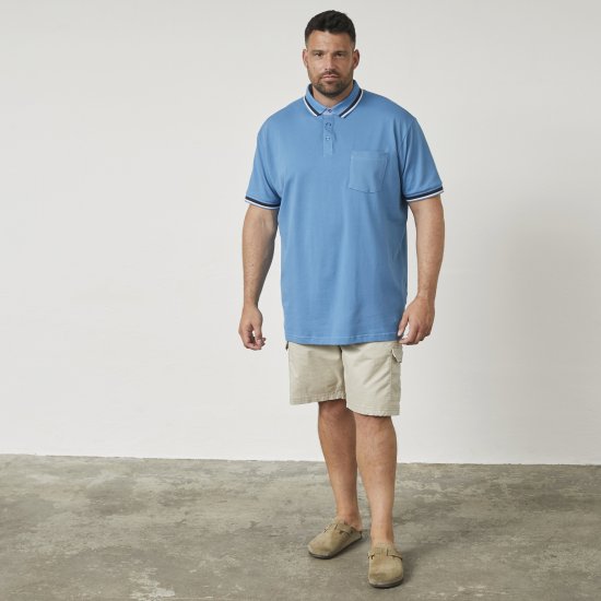 North Latitude 61128 Superflex Piké Polo Majica Modra - Polo majice - Moške Polo Majice za Močnejše Postave