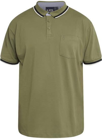 North Latitude 61128 Superflex Piké Polo Majica Olivno Zelena - Polo majice - Moške Polo Majice za Močnejše Postave