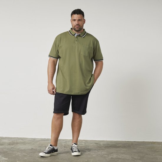 North Latitude 61128 Superflex Piké Polo Majica Olivno Zelena - Polo majice - Moške Polo Majice za Močnejše Postave