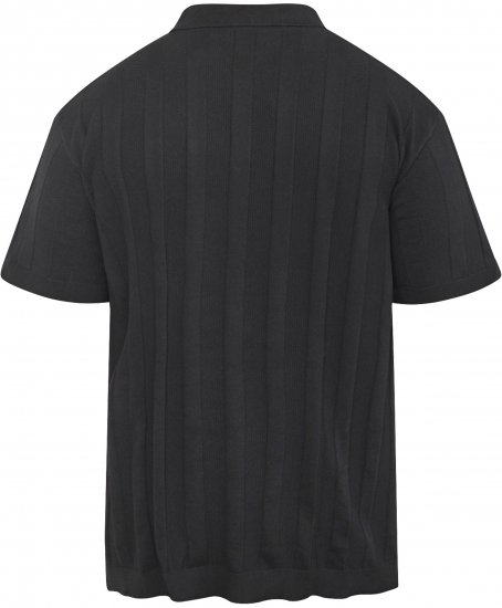 North Latitude 61329 Pleteni Polo Majica S Kratkimi Rokavi Črn - Polo majice - Moške Polo Majice za Močnejše Postave