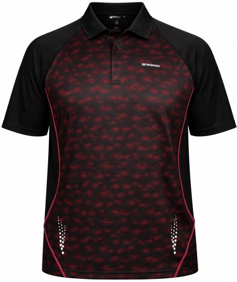 Espionage LW156 Performance Polo Red/Black - Polo majice - Moške Polo Majice za Močnejše Postave