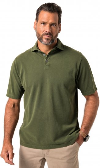 JP1880 Polo Shirt Short Sleeve Pique Vintage Green - Polo majice - Moške Polo Majice za Močnejše Postave