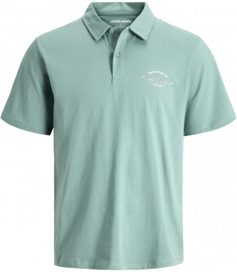 Jack & Jones Brandon Short Sleeve Polo Turquoise - Polo majice - Moške Polo Majice za Močnejše Postave