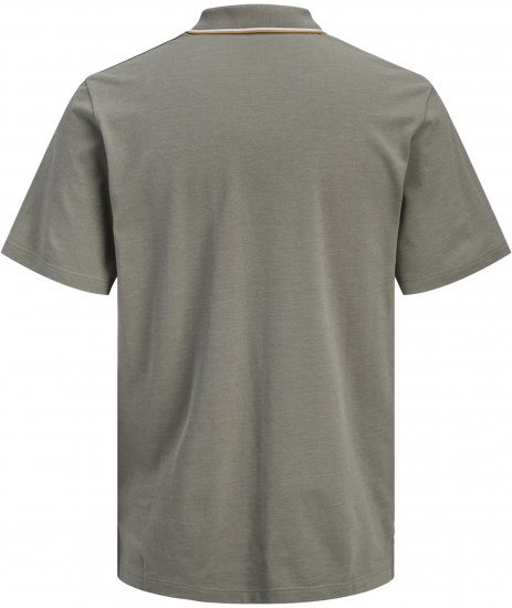 Jack & Jones Blaze Short Sleeve Polo Grey - Polo majice - Moške Polo Majice za Močnejše Postave