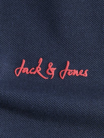 Jack & Jones Blaze Short Sleeve Polo Navy - Polo majice - Moške Polo Majice za Močnejše Postave