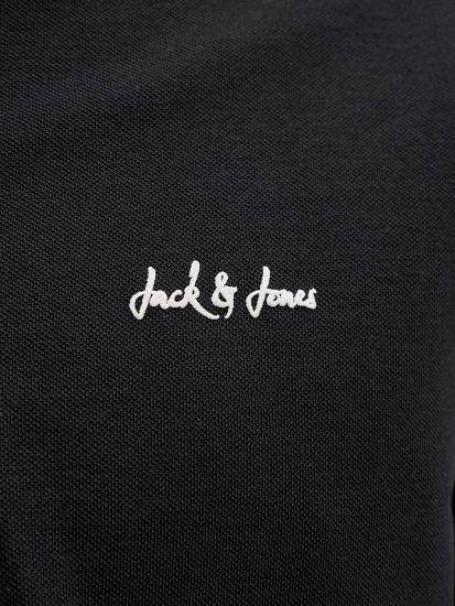 Jack & Jones Blaze Short Sleeve Polo Black - Polo majice - Moške Polo Majice za Močnejše Postave