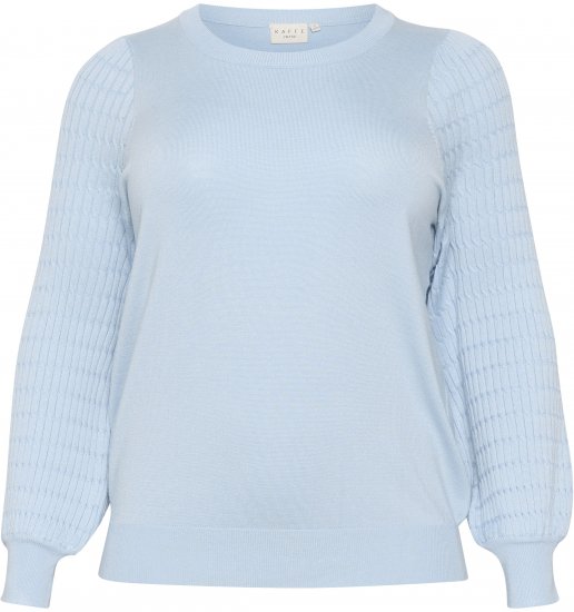Kaffe Curve Lini Knit Pulover Celestial Blue - Puloverji & jopice - 