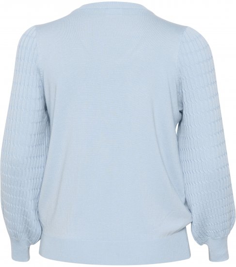 Kaffe Curve Lini Knit Pulover Celestial Blue - Puloverji & jopice - 