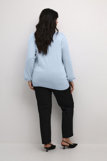 Kaffe Curve Lini Knit Pulover Celestial Blue - Puloverji & jopice - 