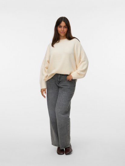 Vero Moda Boom Long Sleeve Pullover Birch - Pleten puloverji - 