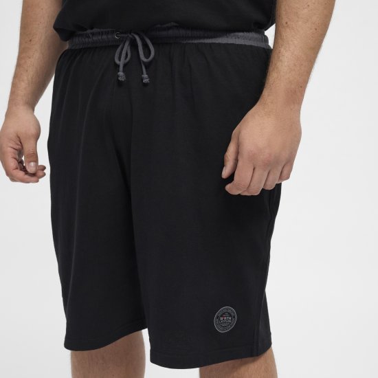 North Latitude Pyjama Shorts Black - Pižame/Oblačila za spanje - Moške Pižame za močnejše postave