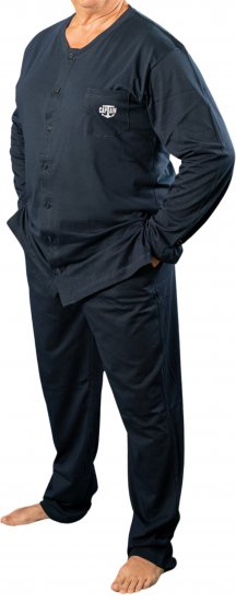 20 Nodi Tramontana Long Pajamas with Buttons Pockets and Side Slits - 20 Nodi - 20 Nodi – Italijansko spodnje perilo