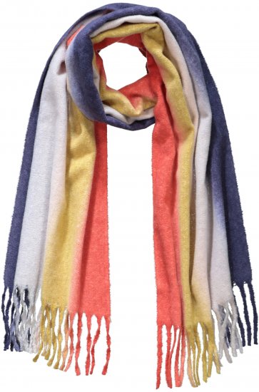Ulla Popken Ombre Rainbow Stripe Scarf Night Blue - Modni dodatki - 