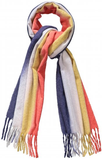 Ulla Popken Ombre Rainbow Stripe Scarf Night Blue - Modni dodatki - 