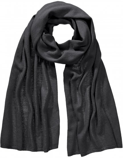 Ulla Popken Virgin Wool Cashmere Mix Scarf Black - Modni dodatki - 