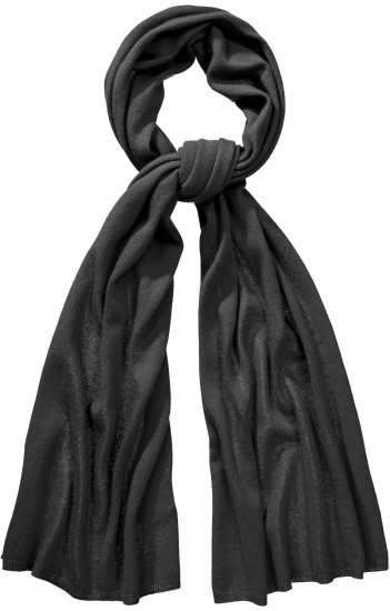 Ulla Popken Virgin Wool Cashmere Mix Scarf Black - Modni dodatki - 